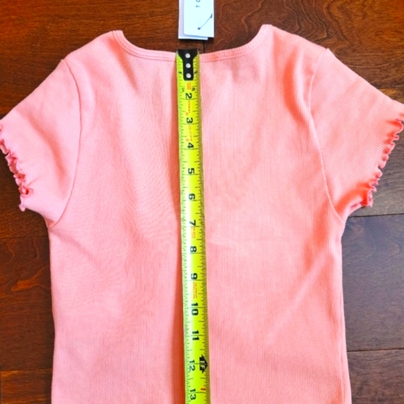 NWT Ribbed Lettuce Edge Crop T-Shirt TOPSHOP - Picture 4 of 13